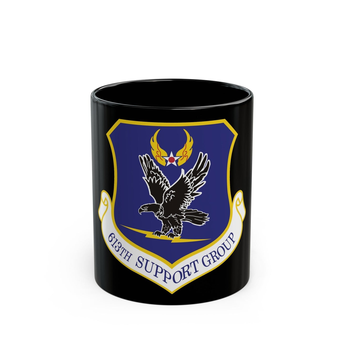 613th Support Group (U.S. Air Force) Black Coffee Mug-11oz-The Sticker Space