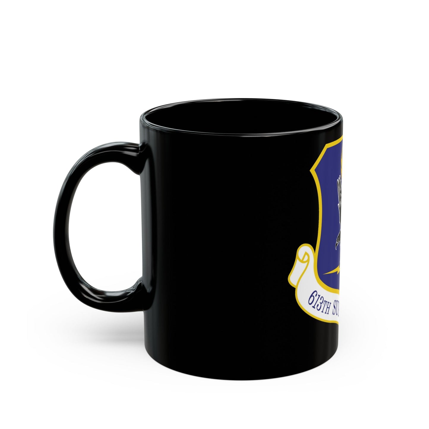 613th Support Group (U.S. Air Force) Black Coffee Mug-The Sticker Space