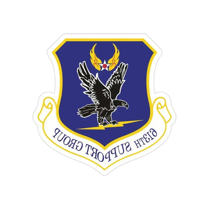613th Support Group (U.S. Air Force) REVERSE PRINT Transparent Die-Cut STICKER 3 Inch Die-Cut Transparent - The Sticker Space