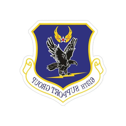 613th Support Group (U.S. Air Force) REVERSE PRINT Transparent Die-Cut STICKER 6 Inch Die-Cut Transparent - The Sticker Space