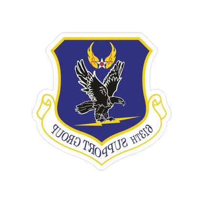 613th Support Group (U.S. Air Force) REVERSE PRINT Transparent Die-Cut STICKER - The Sticker Space