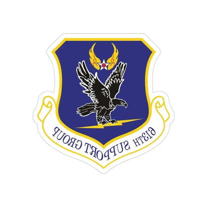 613th Support Group (U.S. Air Force) REVERSE PRINT Transparent Die-Cut STICKER - The Sticker Space