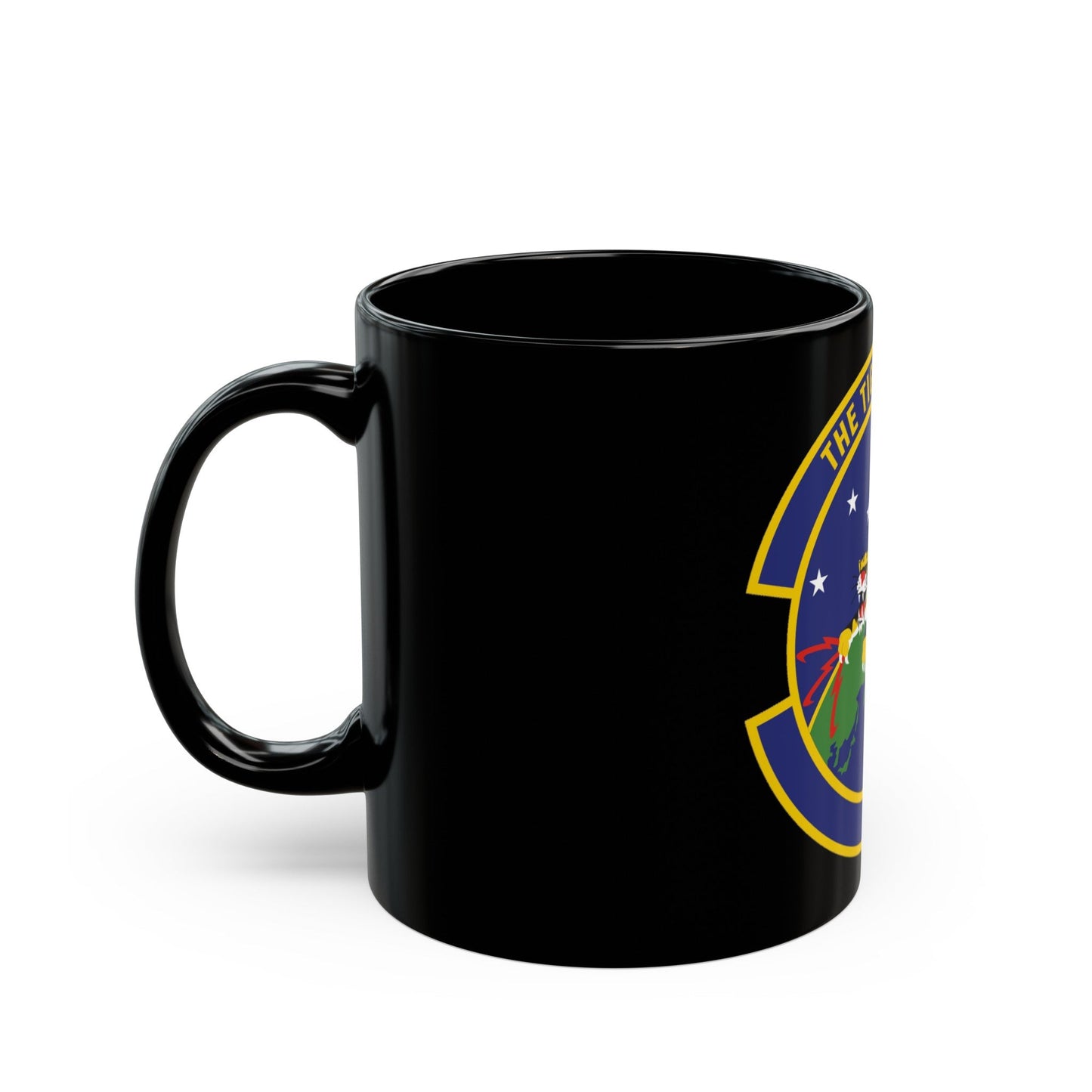 614 Air and Space Communications Squadron AFSPC (U.S. Air Force) Black Coffee Mug-The Sticker Space