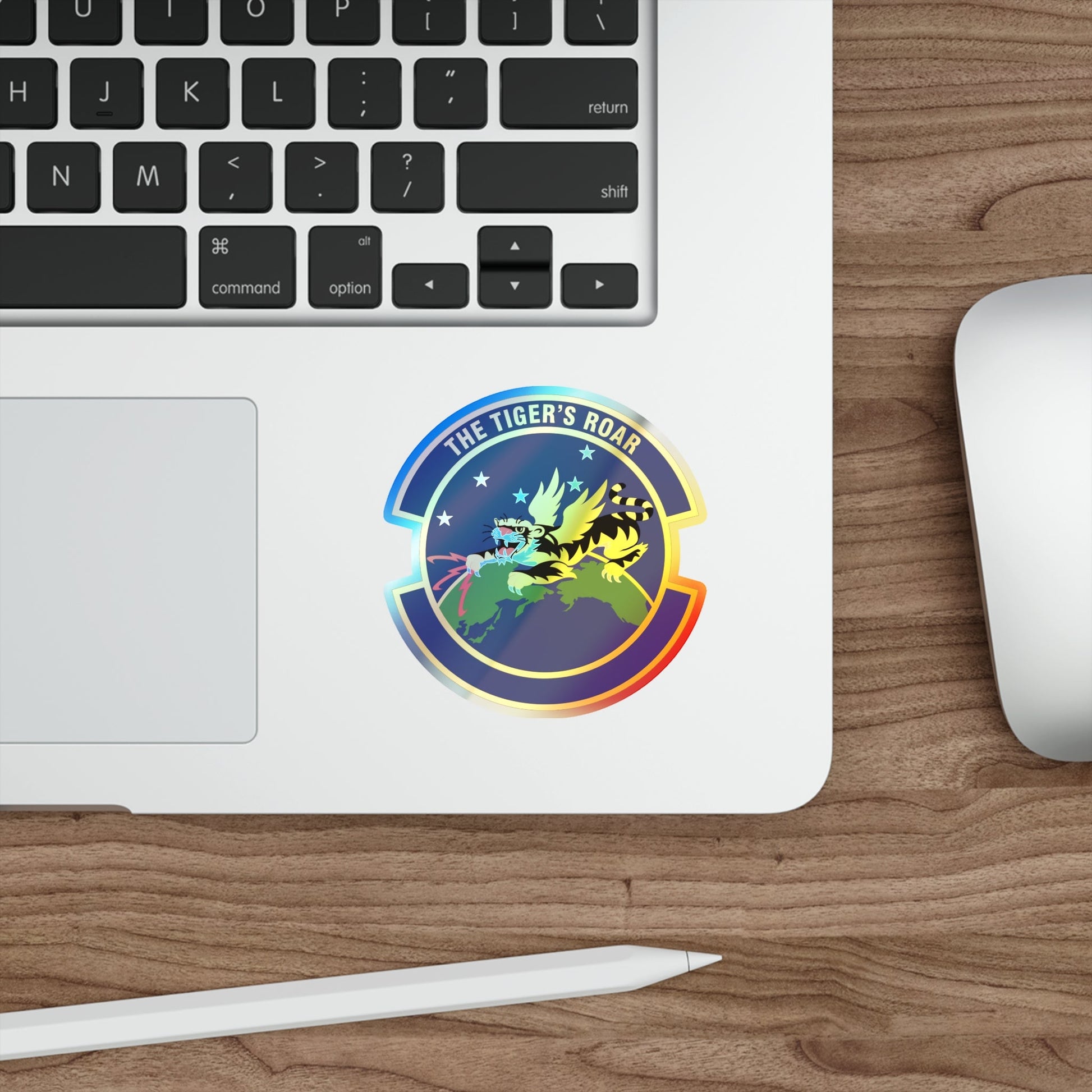 614 Air and Space Communications Squadron AFSPC (U.S. Air Force) Holographic STICKER Die-Cut Vinyl Decal-The Sticker Space