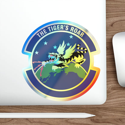 614 Air and Space Communications Squadron AFSPC (U.S. Air Force) Holographic STICKER Die-Cut Vinyl Decal-The Sticker Space