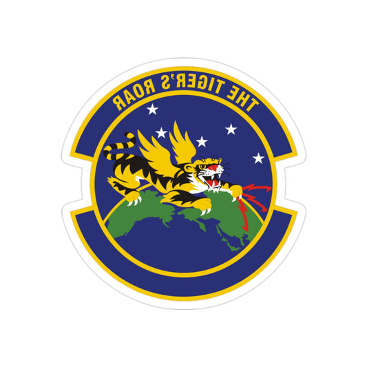 614 Air and Space Communications Squadron AFSPC (U.S. Air Force) REVERSE PRINT Transparent STICKER-2" × 2"-The Sticker Space