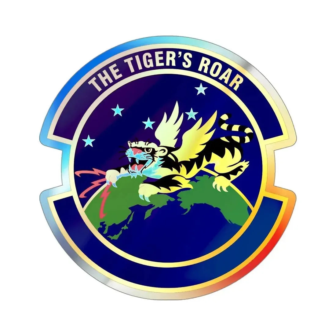 614 Air and Space Communications Squadron AFSPC (U.S. Air Force) Holographic STICKER Die-Cut Vinyl Decal - The Sticker Space