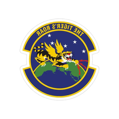 614 Air and Space Communications Squadron AFSPC (U.S. Air Force) REVERSE PRINT Transparent Die-Cut STICKER 3 Inch Die-Cut Transparent - The Sticker Space
