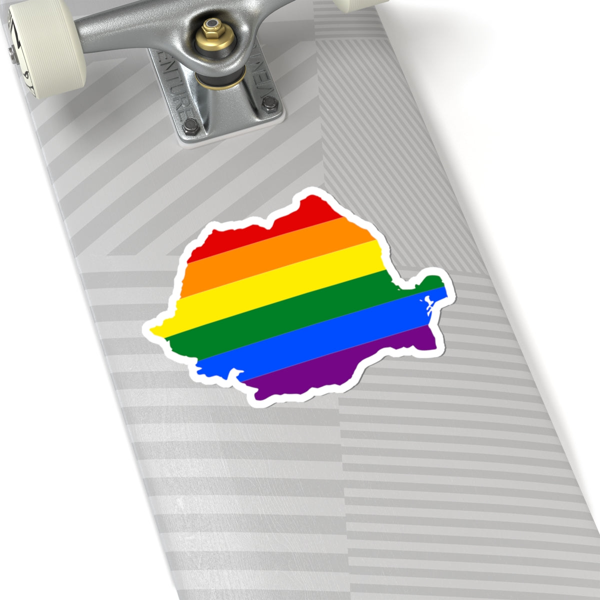 LGBT flag map of Romania (Oman) STICKER Vinyl Kiss-Cut Decal