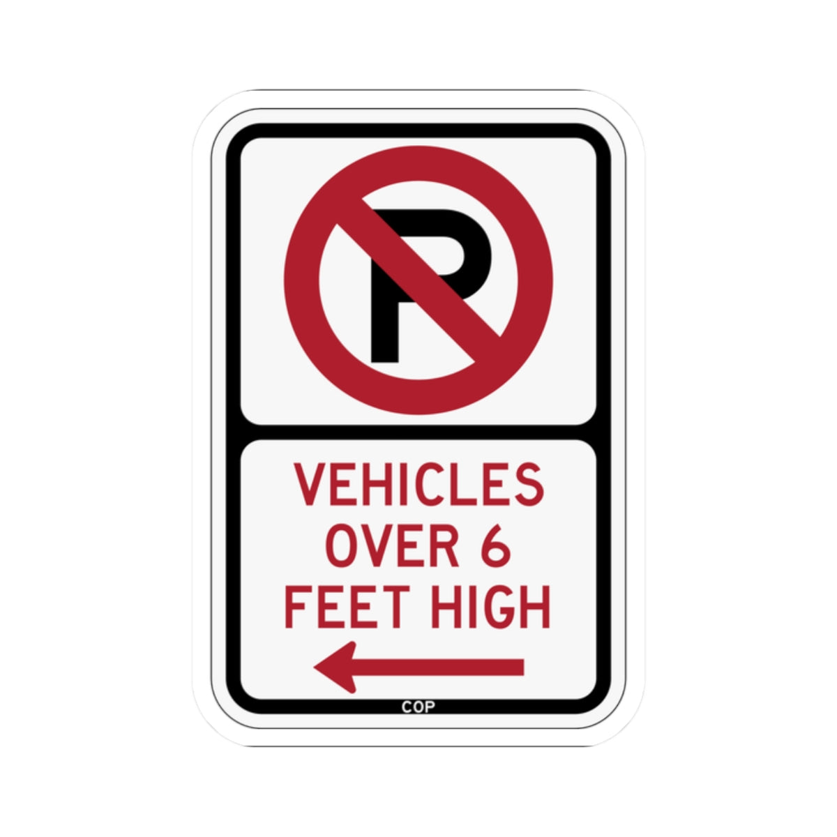 PBOT Road sign P1960L (Oregon) (Road Sign) STICKER Vinyl Kiss-Cut Decal