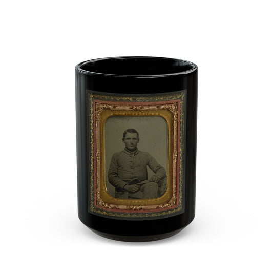 William Snodgrass Of An Unidentified Virginia Infantry Regiment With Underhammer Pistol (U.S. Civil War) Black Coffee Mug