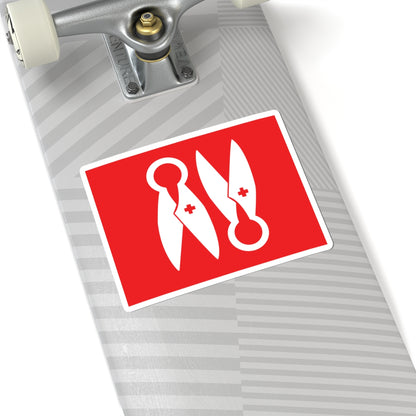 Flag of Boras (Sweden) STICKER Vinyl Kiss-Cut Decal