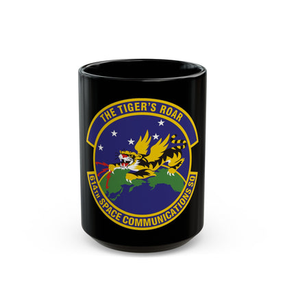 614th Space Communications Squadron (U.S. Air Force) Black Coffee Mug-15oz-The Sticker Space
