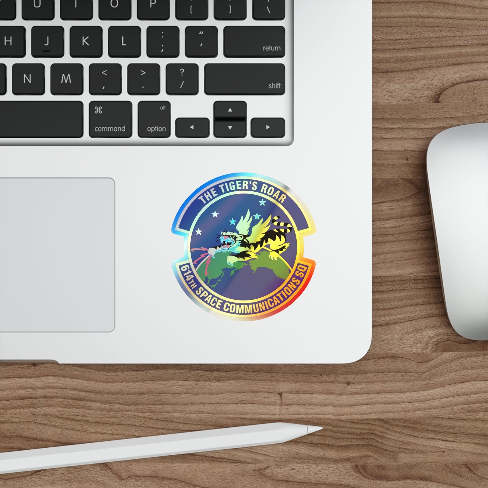 614th Space Communications Squadron (U.S. Air Force) Holographic STICKER Die-Cut Vinyl Decal-The Sticker Space