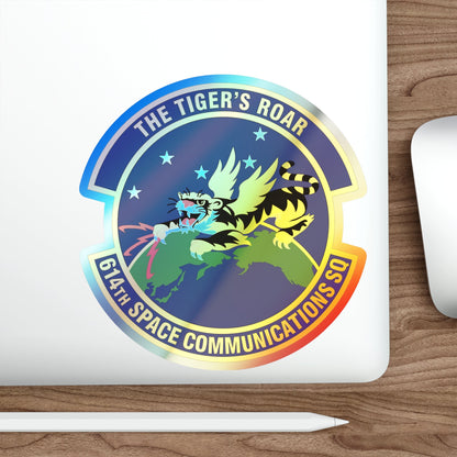 614th Space Communications Squadron (U.S. Air Force) Holographic STICKER Die-Cut Vinyl Decal-The Sticker Space