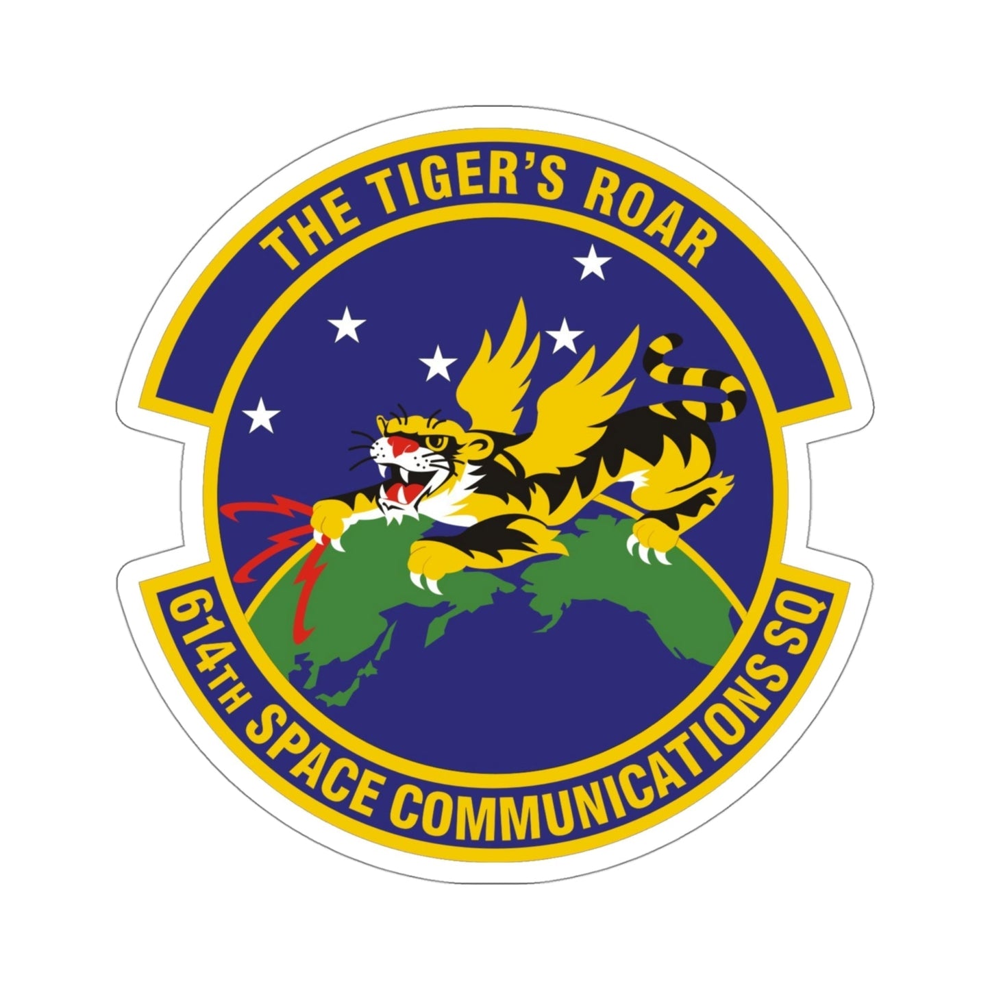 614th Space Communications Squadron (U.S. Air Force) STICKER Vinyl Die-Cut Decal-4 Inch-The Sticker Space