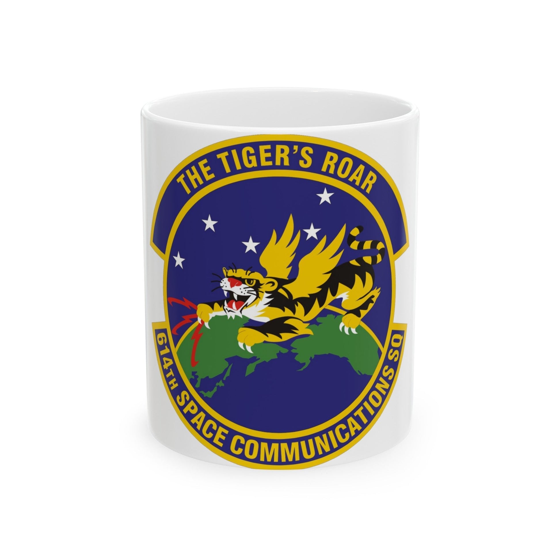 614th Space Communications Squadron (U.S. Air Force) White Coffee Mug-11oz-The Sticker Space