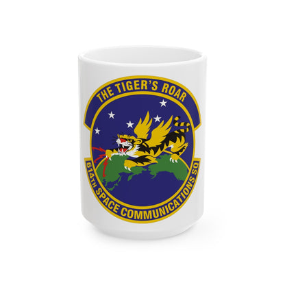 614th Space Communications Squadron (U.S. Air Force) White Coffee Mug-15oz-The Sticker Space