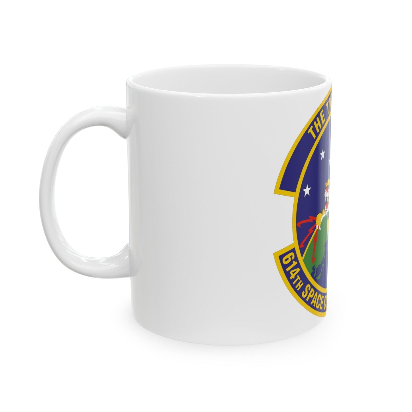 614th Space Communications Squadron (U.S. Air Force) White Coffee Mug-The Sticker Space