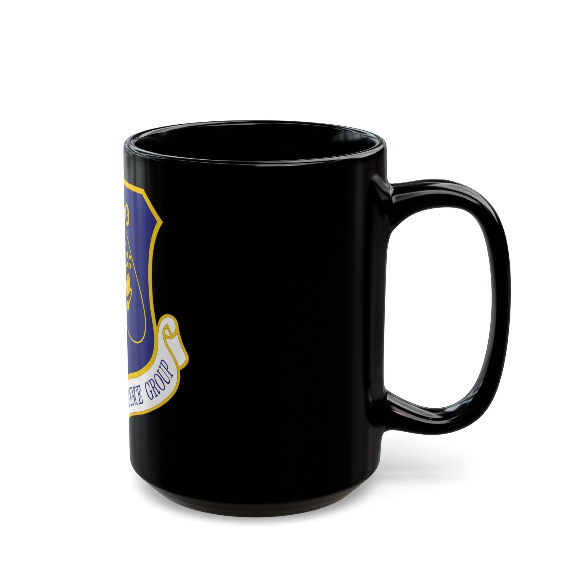 614th Space Intelligence Group (U.S. Air Force) Black Coffee Mug-The Sticker Space