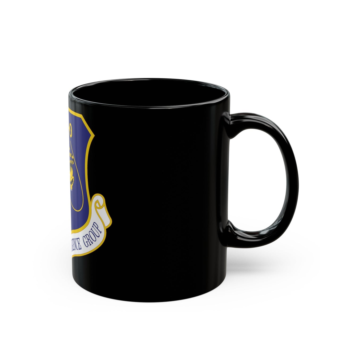 614th Space Intelligence Group (U.S. Air Force) Black Coffee Mug-The Sticker Space