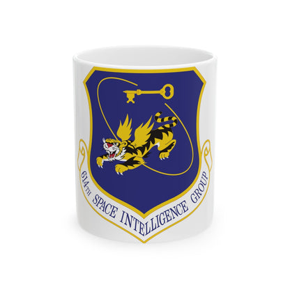 614th Space Intelligence Group (U.S. Air Force) White Coffee Mug-11oz-The Sticker Space