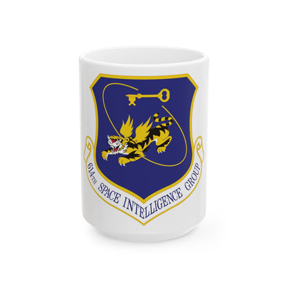 614th Space Intelligence Group (U.S. Air Force) White Coffee Mug-15oz-The Sticker Space