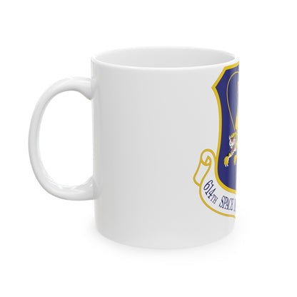 614th Space Intelligence Group (U.S. Air Force) White Coffee Mug-The Sticker Space