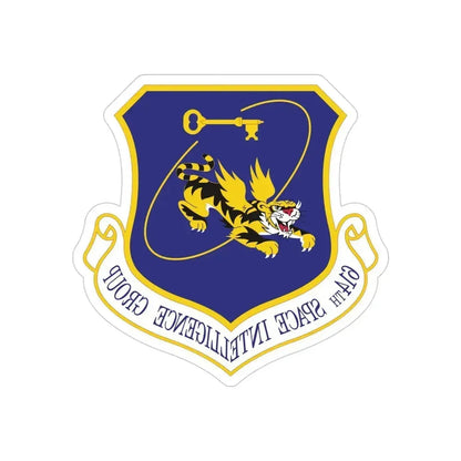 614th Space Intelligence Group (U.S. Air Force) REVERSE PRINT Transparent Die-Cut STICKER 4 Inch Die-Cut Transparent - The Sticker Space
