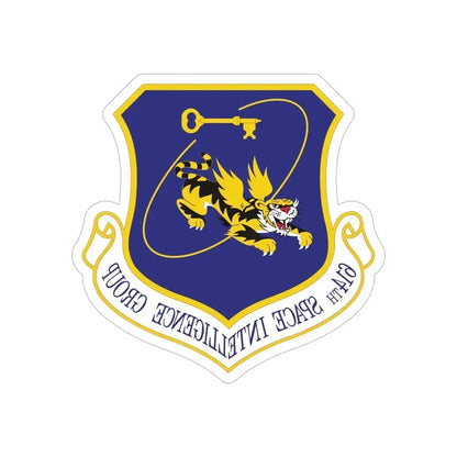 614th Space Intelligence Group (U.S. Air Force) REVERSE PRINT Transparent Die-Cut STICKER 6 Inch Die-Cut Transparent - The Sticker Space