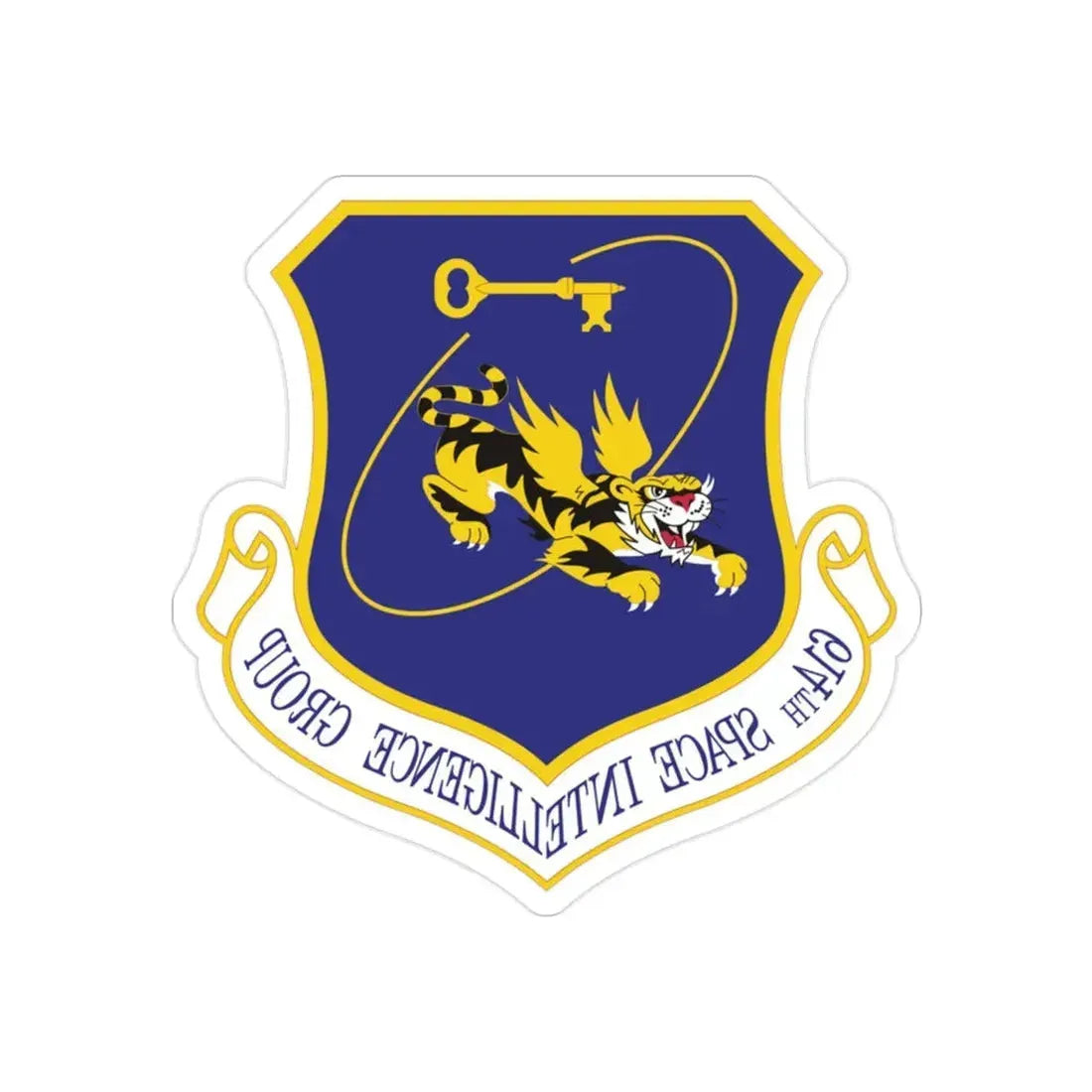 614th Space Intelligence Group (U.S. Air Force) REVERSE PRINT Transparent Die-Cut STICKER - The Sticker Space