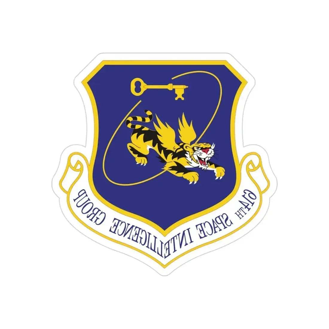 614th Space Intelligence Group (U.S. Air Force) REVERSE PRINT Transparent Die-Cut STICKER - The Sticker Space