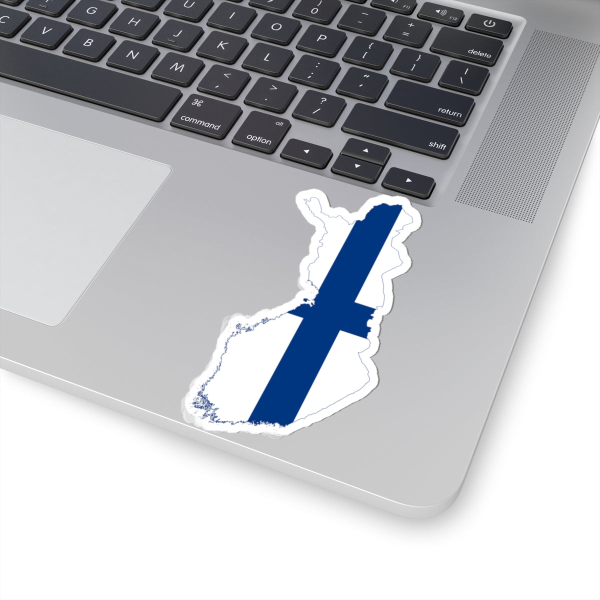 Flag-map of Finland without Aland (Finland) STICKER Vinyl Kiss-Cut Decal