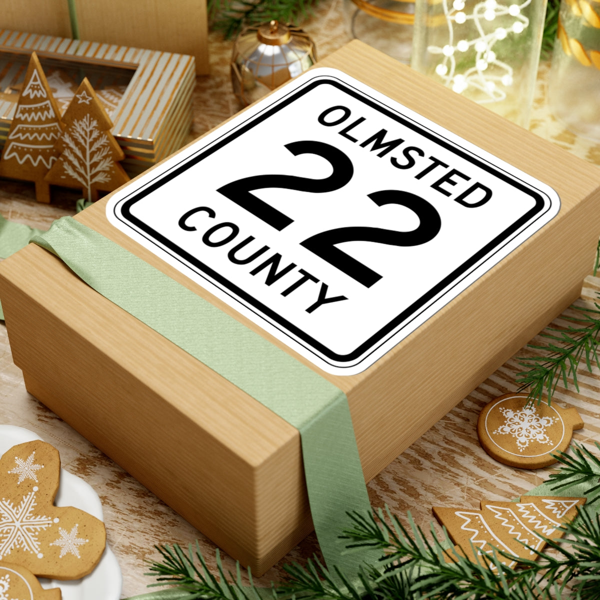 Olmsted County Route 22 (Minnesota) (Road Sign) STICKER Vinyl Kiss-Cut Decal