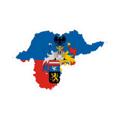Flag-map of Borsod-Abauj-Zemplen County (Hungary) STICKER Vinyl Kiss-Cut Decal