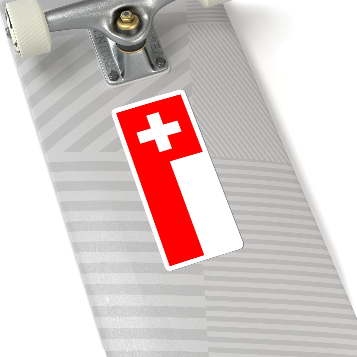 Vertical flag of Switzerland (Switzerland) STICKER Vinyl Kiss-Cut Decal