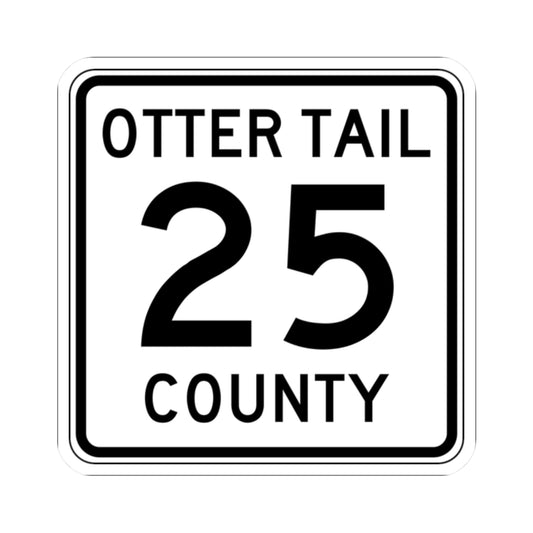 Otter Tail County Route 25 MN (Minnesota) (Road Sign) STICKER Vinyl Kiss-Cut Decal