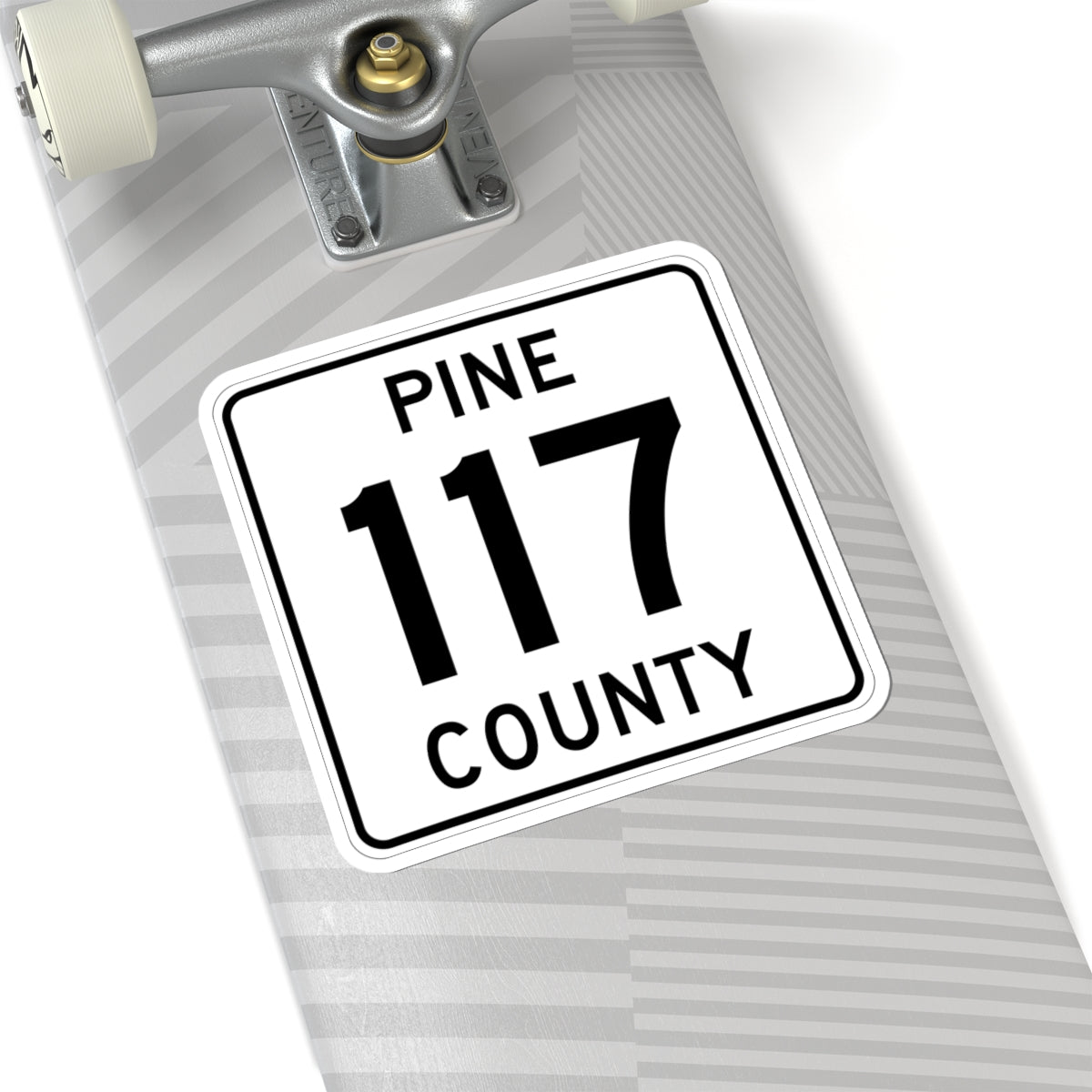 Pine County Route 117 MN (Minnesota) (Road Sign) STICKER Vinyl Kiss-Cut Decal