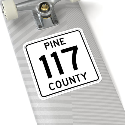 Pine County Route 117 MN (Minnesota) (Road Sign) STICKER Vinyl Kiss-Cut Decal