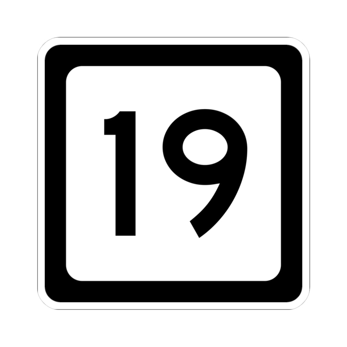 WV-19 (Virginia) (Road Sign) STICKER Vinyl Kiss-Cut Decal