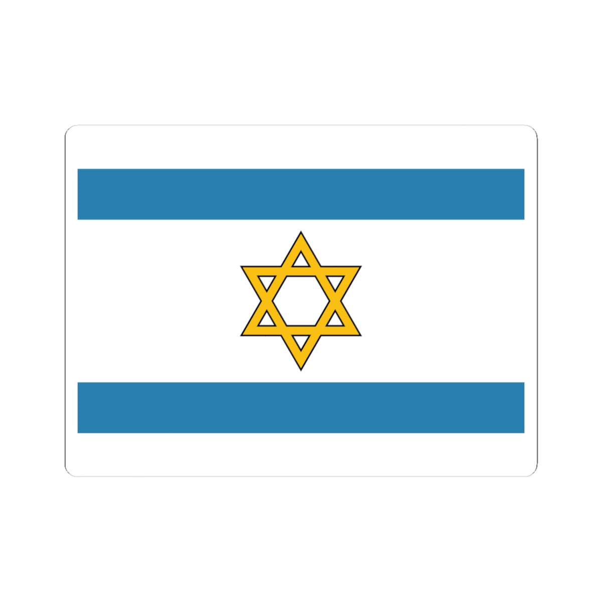Flag of South Levant Dark Colors 3-2 (Israel) STICKER Vinyl Kiss-Cut Decal