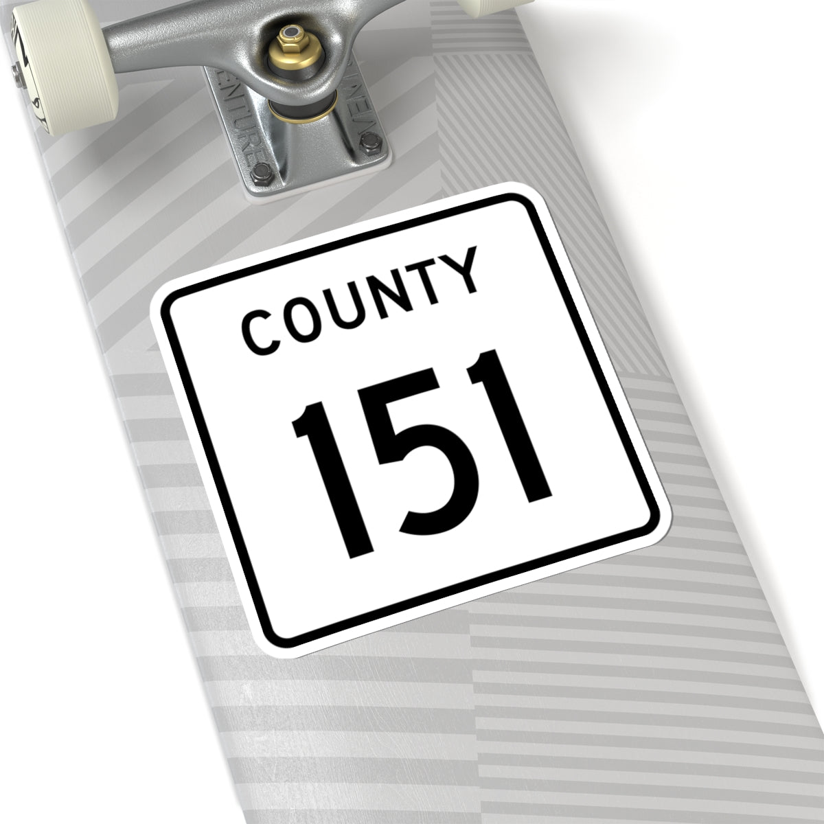 County 151 square (Minnesota) (Road Sign) STICKER Vinyl Kiss-Cut Decal
