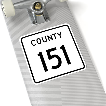 County 151 square (Minnesota) (Road Sign) STICKER Vinyl Kiss-Cut Decal