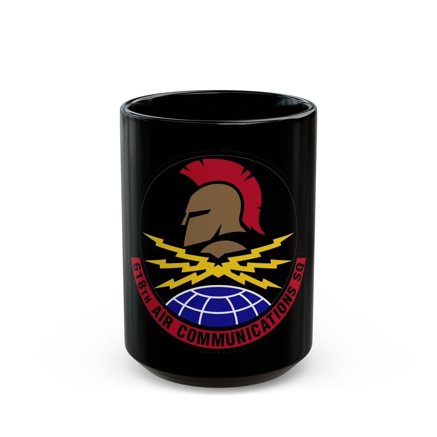 618 Air Communications Squadron AMC (U.S. Air Force) Black Coffee Mug-15oz-The Sticker Space