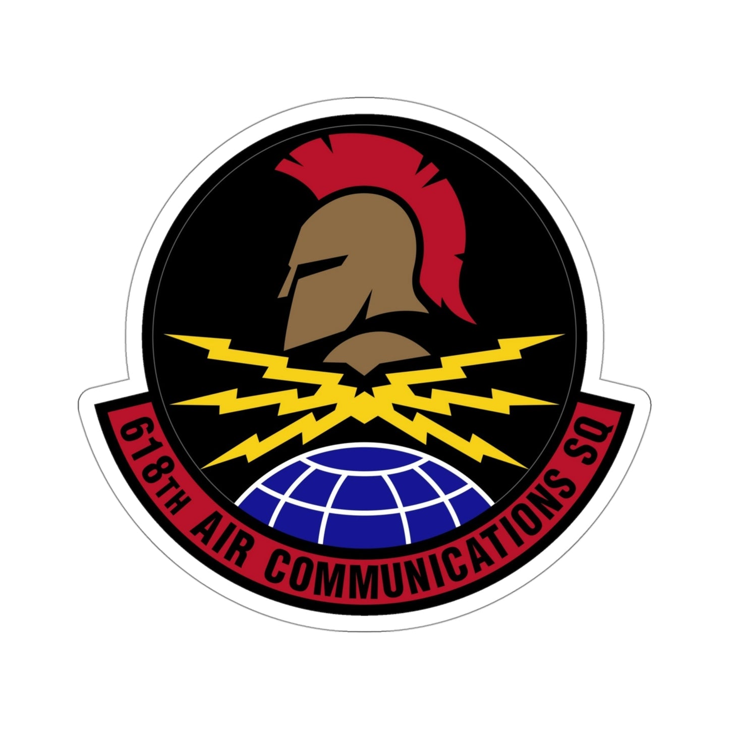 618 Air Communications Squadron AMC (U.S. Air Force) STICKER Vinyl Die-Cut Decal-4 Inch-The Sticker Space