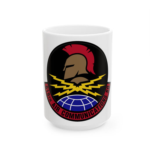 618 Air Communications Squadron AMC (U.S. Air Force) White Coffee Mug-15oz-The Sticker Space