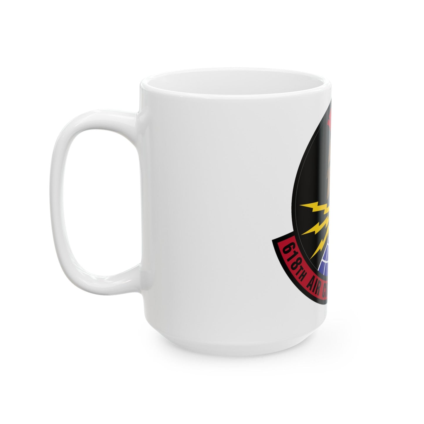 618 Air Communications Squadron AMC (U.S. Air Force) White Coffee Mug-The Sticker Space