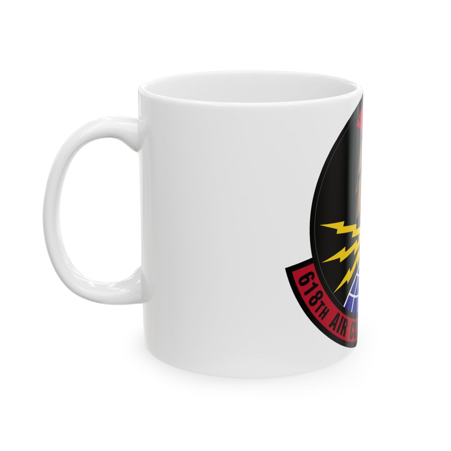 618 Air Communications Squadron AMC (U.S. Air Force) White Coffee Mug-The Sticker Space