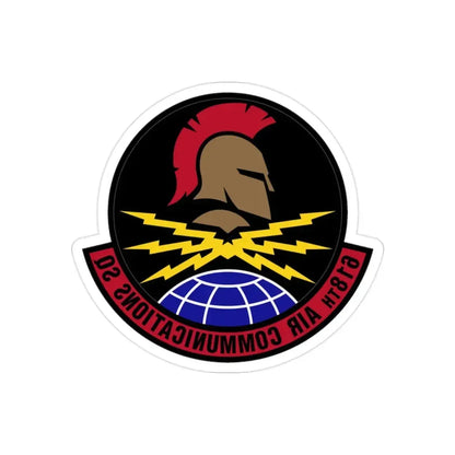 618 Air Communications Squadron AMC (U.S. Air Force) REVERSE PRINT Transparent Die-Cut STICKER - The Sticker Space