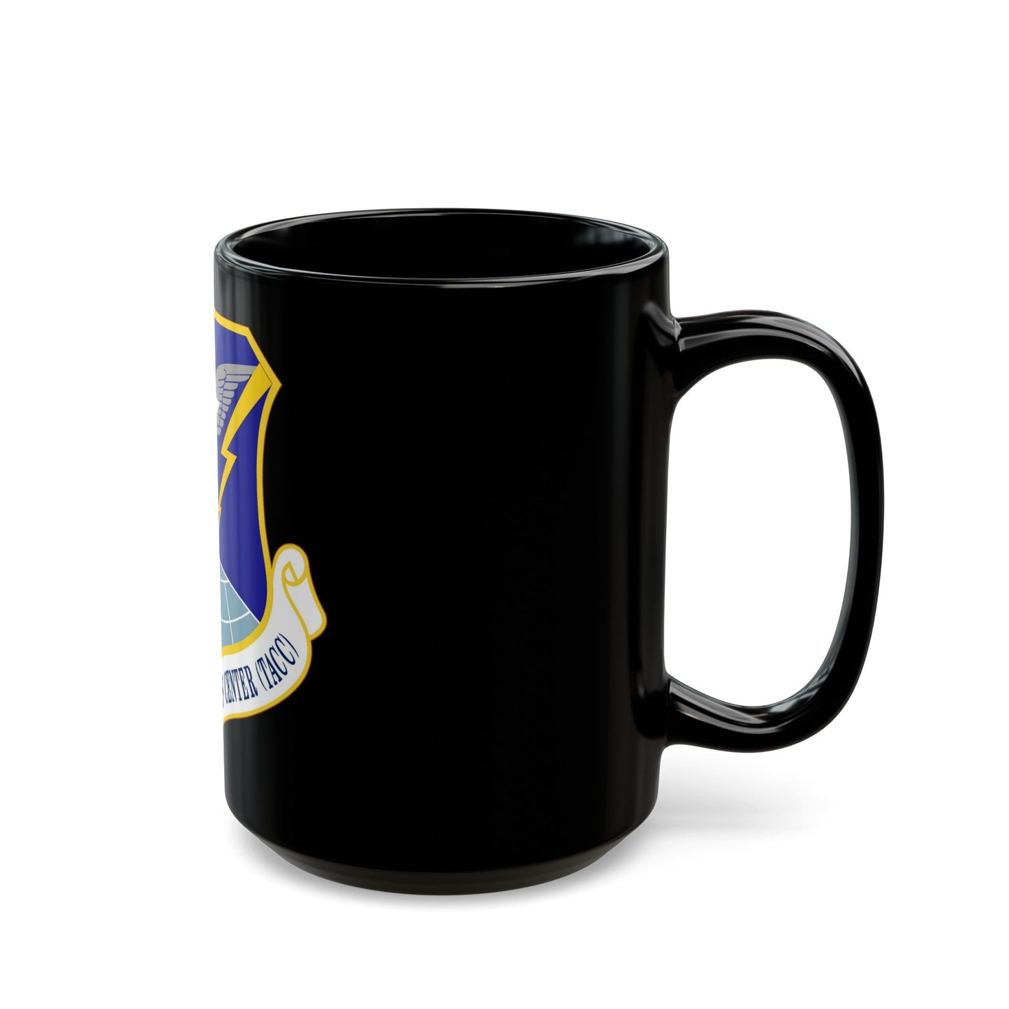 618 Air Operations Center AMC (U.S. Air Force) Black Coffee Mug-The Sticker Space